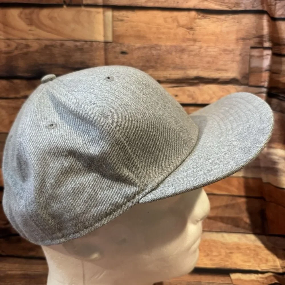 Russell Athletic Hat Mens OSFA Heather Grey Spellout Snapback Baseball Cap